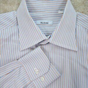 Pal Zileri Dress Shirt Striped Long Sleeve Men's Size 40 - 15 3/4 Made in E.U.